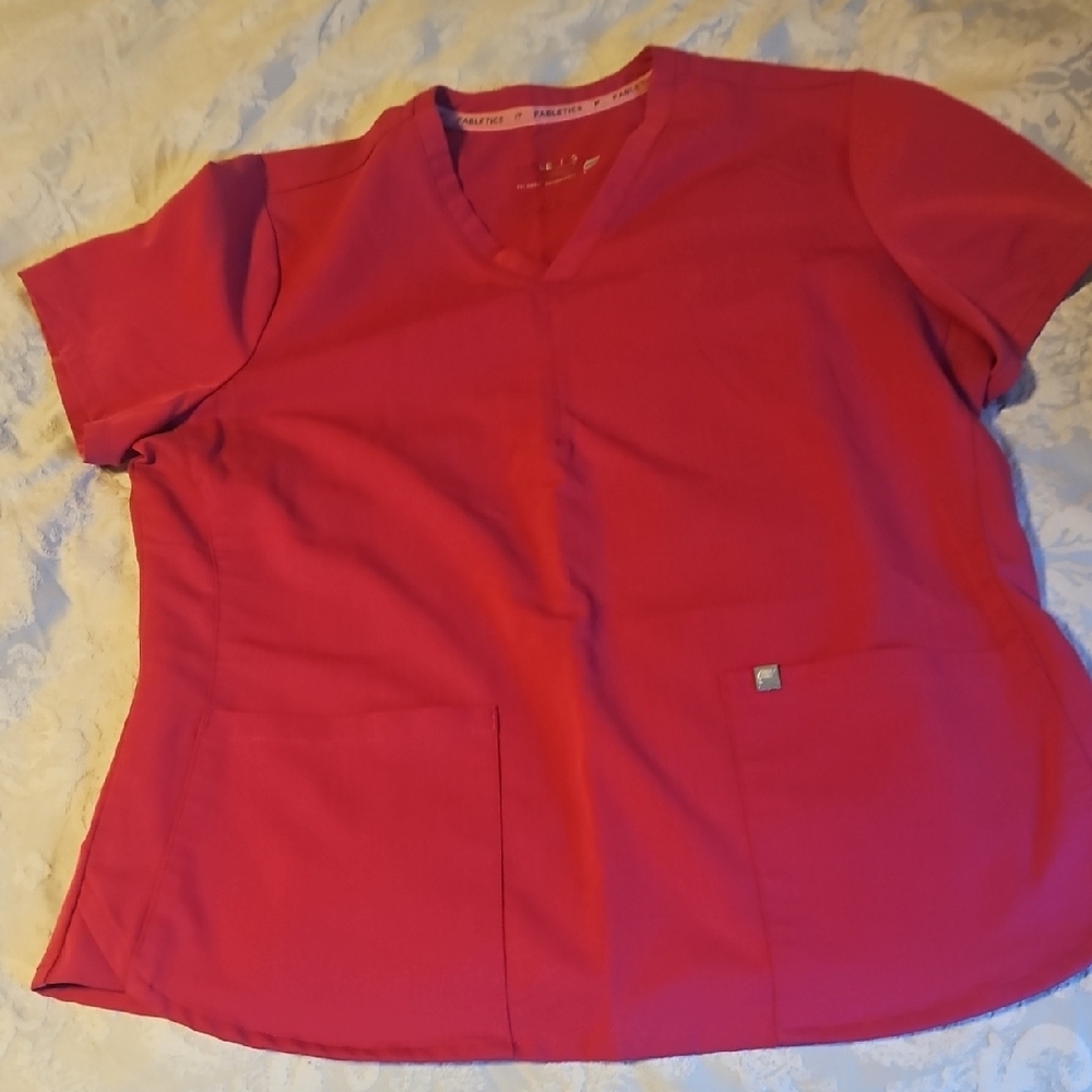 Women's Pink V-Neck Scrub Top